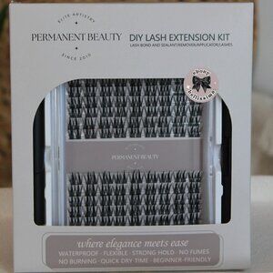 Permanent beauty long lasting lash extension cluster kit bond & seal + tweezers